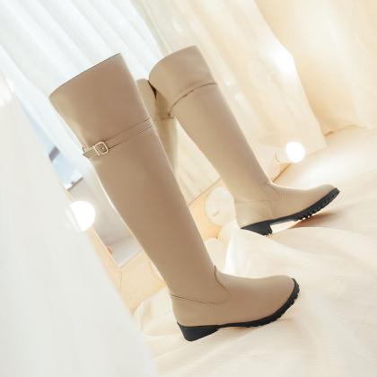 tall boots flat heel